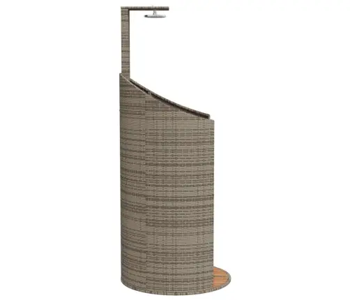 Āra Duša, Pelēka,100X100X241,5Cm, Pe Rotangpalma, Akācijas Koks Vidaxl