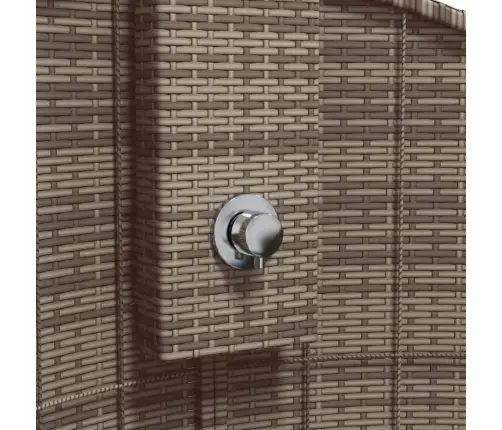 Āra Duša, Pelēka,100X100X241,5Cm, Pe Rotangpalma, Akācijas Koks Vidaxl