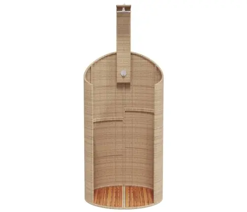 Lauko Dušas, Smėlio, 100X100X241,5cm Poliratanas Ir Akacija