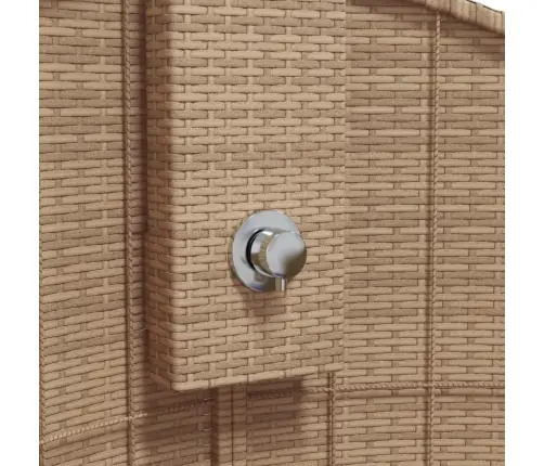 Lauko Dušas, Smėlio, 100X100X241,5cm Poliratanas Ir Akacija