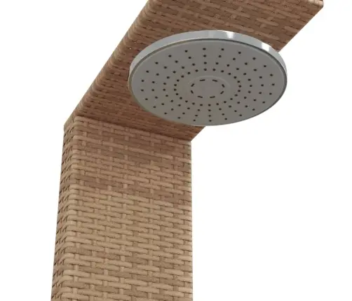 Lauko Dušas, Smėlio, 100X100X241,5cm Poliratanas Ir Akacija