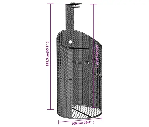 Lauko Dušas, Smėlio, 100X100X241,5cm Poliratanas Ir Akacija