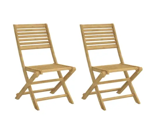 Saliekami Dārza Krēsli, 2 Gab., 48,5X61,5X87 Cm, Akācija Vidaxl