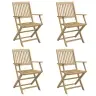 Saliekami Dārza Krēsli, 4 Gab., 57,5X54,5X90 Cm, Akācija Vidaxl
