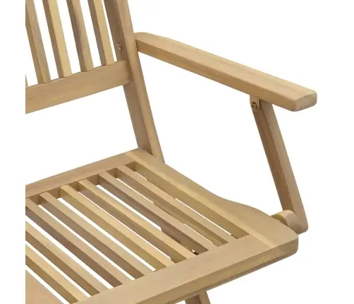 Saliekami Dārza Krēsli, 4 Gab., 57,5X54,5X90 Cm, Akācija Vidaxl