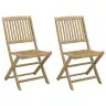Saliekami Dārza Krēsli, 2 Gab., 57X48,5X90 Cm, Akācija Vidaxl
