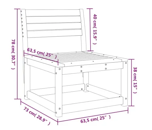 Dārza Dīvāns, Priedes Masīvkoks Vidaxl