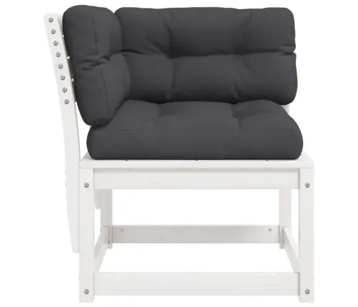 Kampinė Sodo Sofos Dalis, Balta, 73X73X78cm Pušis