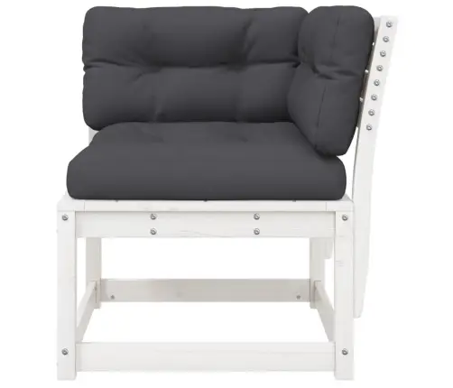 Kampinė Sodo Sofos Dalis, Balta, 73X73X78cm Pušis