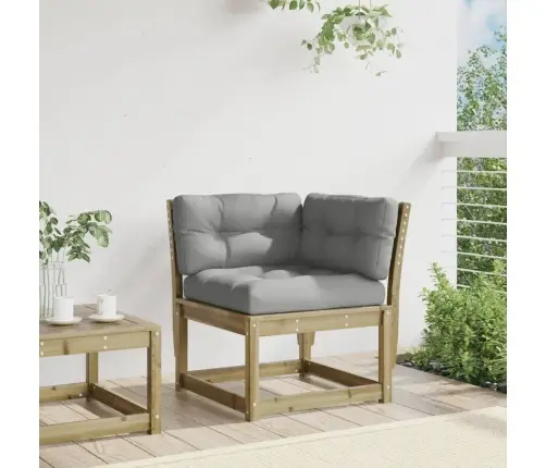 Kampinė Sodo Sofos Dalis Su Pagalvėlėmis, 73X73X78cm Pušis