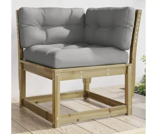 Kampinė Sodo Sofos Dalis Su Pagalvėlėmis, 73X73X78cm Pušis