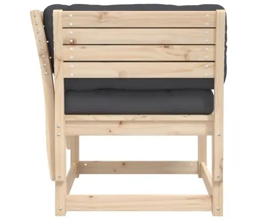 Dārza Dīvāns Ar Roku Balstiem Un Matračiem, Priedes Masīvkoks Vidaxl