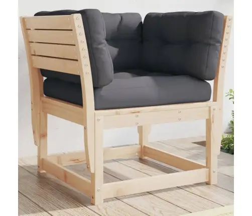 Dārza Dīvāns Ar Roku Balstiem Un Matračiem, Priedes Masīvkoks Vidaxl