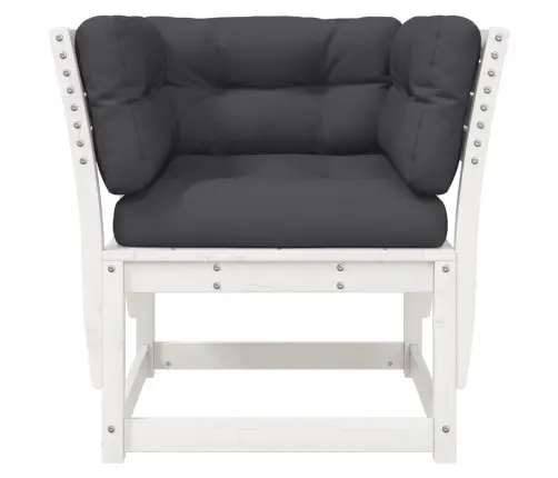 Dārza Dīvāns Ar Roku Balstiem Un Matračiem, Priedes Koks Vidaxl