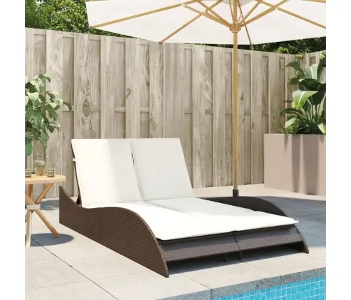 Sauļošanās Zvilnis Ar Matračiem, 114X205X73 Cm, Brūna Pe Vidaxl Sauļošanās Zvilnis Ar Matračiem, 114X205X73 Cm, Brūna Pe Vidaxl