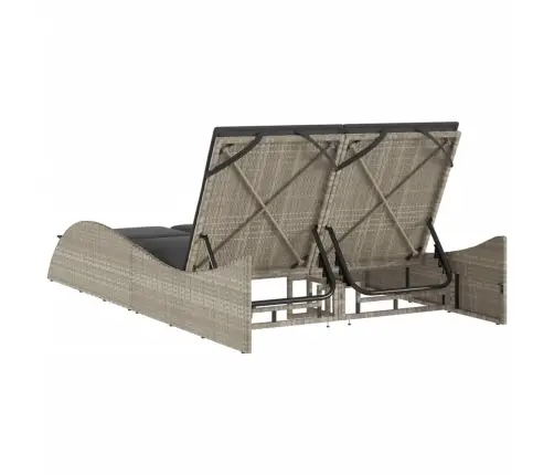 Sauļošanās Zvilnis Ar Matračiem, 114X205X73 Cm, Gaiši Pelēka Pe Vidaxl Sauļošanās Zvilnis Ar Matračiem, 114X205X73 Cm, Gaiši Pelēka Pe Vidaxl