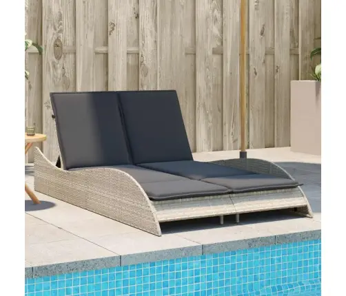 Sauļošanās Zvilnis Ar Matračiem, 114X205X73 Cm, Gaiši Pelēka Pe Vidaxl Sauļošanās Zvilnis Ar Matračiem, 114X205X73 Cm, Gaiši Pelēka Pe Vidaxl