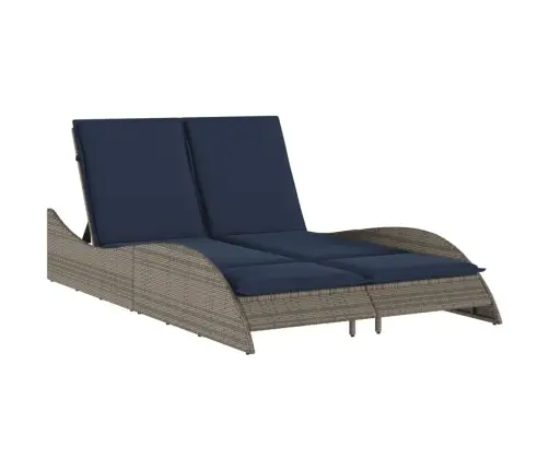 Saulės Gultas Su Pagalvėlėmis, Pilkas, 114X205X73 cm Poliratanas