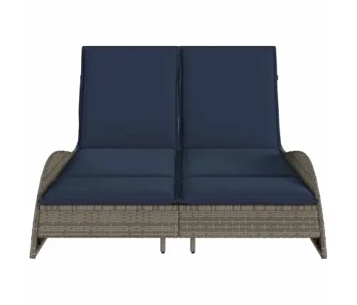 Saulės Gultas Su Pagalvėlėmis, Pilkas, 114X205X73 cm Poliratanas