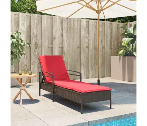 Sauļošanās Krēsls Ar Spilvenu, Brūns, 63X200X81 Cm, Polietilēna Rotangpalma (Tikai Asv) Vidaxl Sauļošanās Krēsls Ar Spilvenu, Brūns, 63X200X81 Cm, Polietilēna Rotangpalma (Tikai Asv) Vidaxl