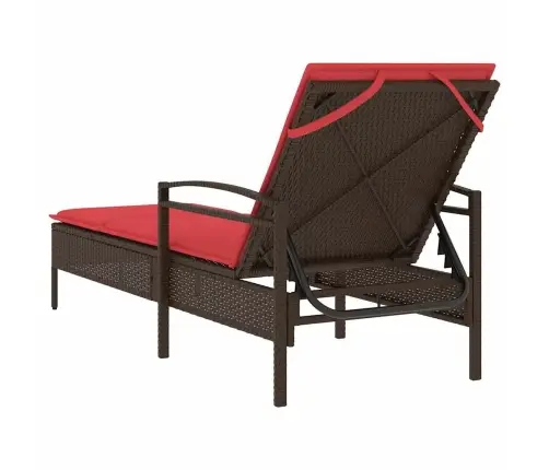 Sauļošanās Krēsls Ar Spilvenu, Brūns, 63X200X81 Cm, Polietilēna Rotangpalma (Tikai Asv) Vidaxl Sauļošanās Krēsls Ar Spilvenu, Brūns, 63X200X81 Cm, Polietilēna Rotangpalma (Tikai Asv) Vidaxl