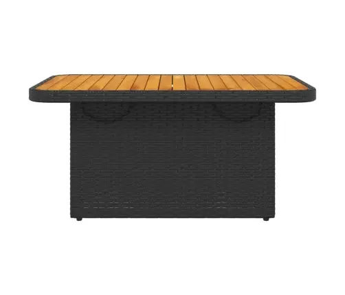 Dārza Galds, 90X55X71 Cm, Melna Pe Rotangpalma, Akācijas Koks Vidaxl