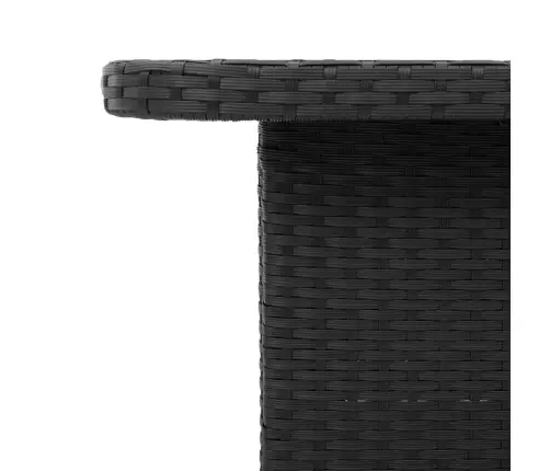 Dārza Galds, 90X55X71 Cm, Melna Pe Rotangpalma, Akācijas Koks Vidaxl