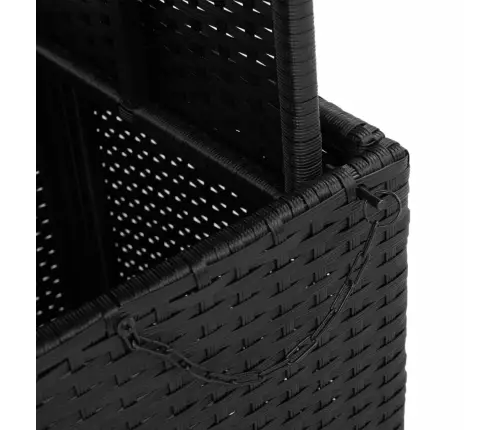 Dārza Galds, 90X55X71 Cm, Melna Pe Rotangpalma, Akācijas Koks Vidaxl