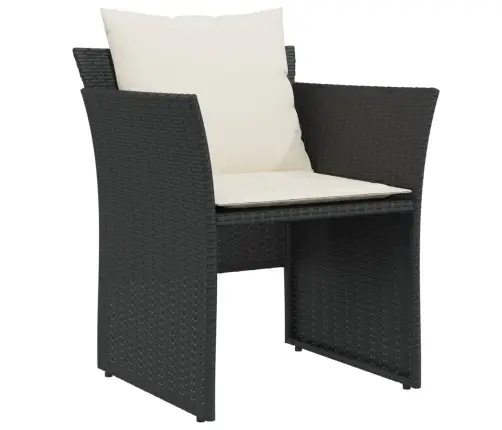 Dārza Krēsls Ar Soliņu, Melna Pe Rotangpalma Vidaxl