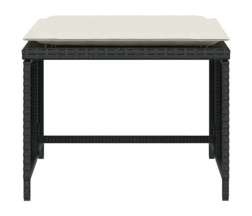 Dārza Krēsls Ar Soliņu, Melna Pe Rotangpalma Vidaxl