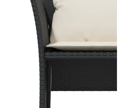 Dārza Krēsls Ar Soliņu, Melna Pe Rotangpalma Vidaxl