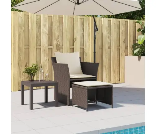 Sodo Kėdė Su Pakoja, Rudos Spalvos, Poliratanas Sodo Kėdė Su Pakoja, Rudos Spalvos, Poliratanas