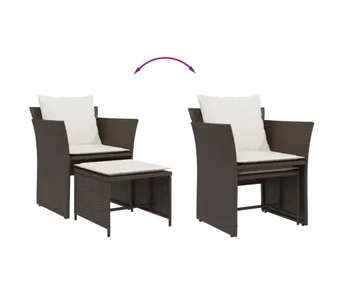 Sodo Kėdė Su Pakoja, Rudos Spalvos, Poliratanas Sodo Kėdė Su Pakoja, Rudos Spalvos, Poliratanas