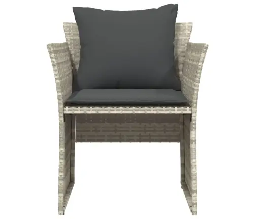 Sodo Kėdė Su Pakoja, Šviesiai Pilkos Spalvos, Poliratanas