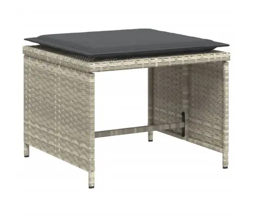 Sodo Kėdė Su Pakoja, Šviesiai Pilkos Spalvos, Poliratanas