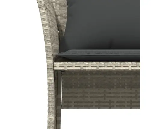 Sodo Kėdė Su Pakoja, Šviesiai Pilkos Spalvos, Poliratanas