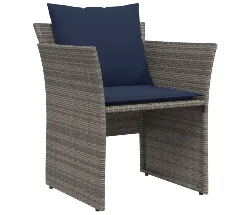 Dārza Krēsls Ar Soliņu, Pelēka Pe Rotangpalma Vidaxl