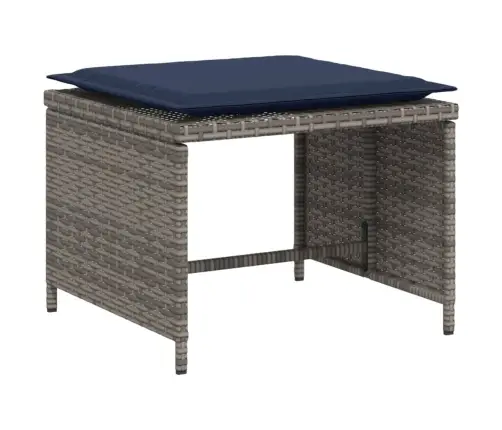 Dārza Krēsls Ar Soliņu, Pelēka Pe Rotangpalma Vidaxl