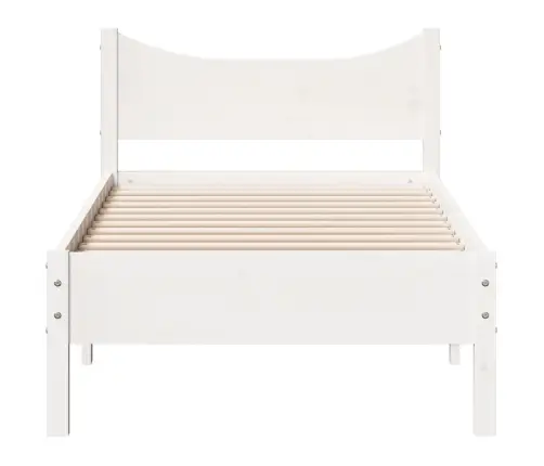Lovos Rėmas Be Čiužinio, Baltas, 90X200cm Pušies Masyvas