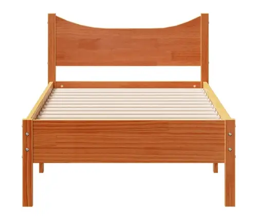 Gulta Bez Matrača, Vaska Brūnas, 90X190 Cm, Priedes Masīvkoks Vidaxl