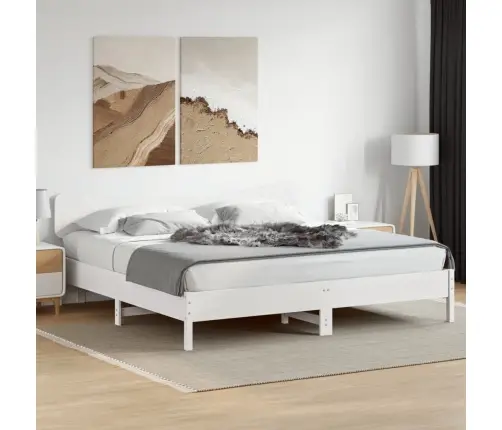 Galvgalis, 200 Cm, Balts, Priedes Masīvkoks Vidaxl