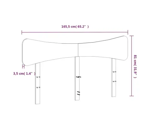 Galvgalis, Balta, 160 Cm, Priedes Masīvkoks Vidaxl Galvgalis, Balta, 160 Cm, Priedes Masīvkoks Vidaxl