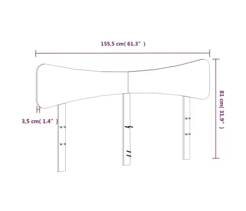 Galvūgalis, 150cm Pušies Medienos Masyvas