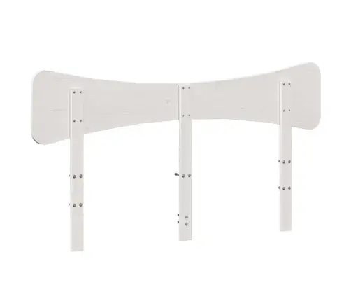 Voodipeats, Valge, 140 cm Männipuit