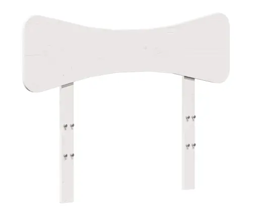 Galvgalis, Balts, 100 Cm, Priedes Masīvkoks Vidaxl