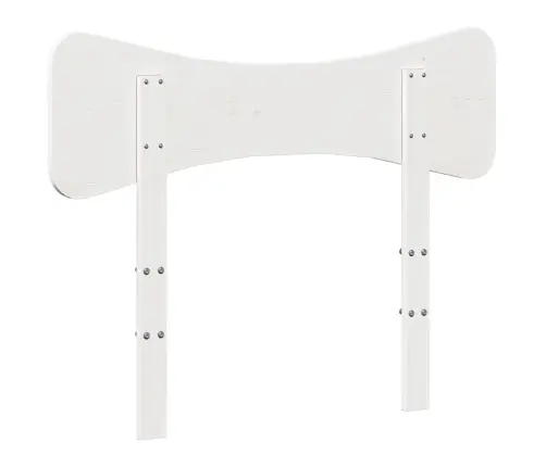 Galvgalis, Balts, 100 Cm, Priedes Masīvkoks Vidaxl