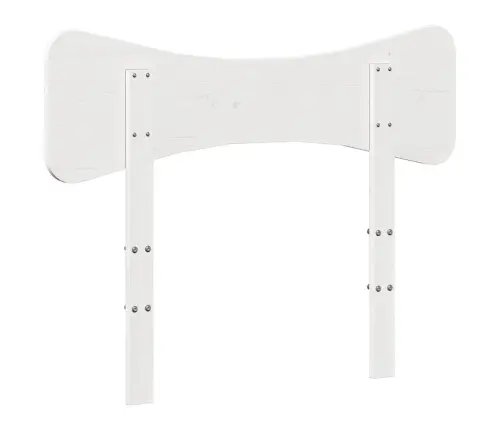 Galvgalis, Balts, 90 Cm, Priedes Masīvkoks Vidaxl