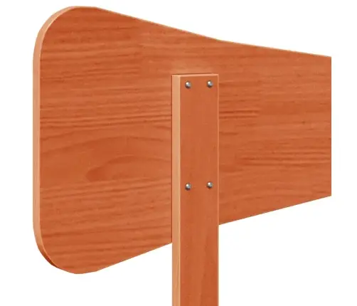 Galvgalis, Vaska Brūns, 75 Cm, Priedes Masīvkoks Vidaxl