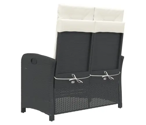 Atgāžams Dārza Sols Ar Matračiem, Melna Pe Rotangpalma Vidaxl Atgāžams Dārza Sols Ar Matračiem, Melna Pe Rotangpalma Vidaxl