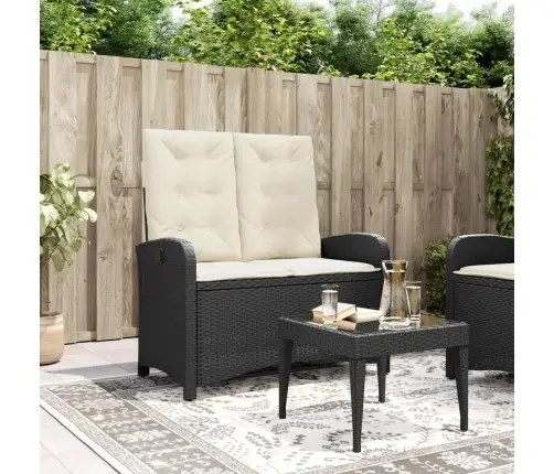 Atgāžams Dārza Sols Ar Matračiem, Melna Pe Rotangpalma Vidaxl Atgāžams Dārza Sols Ar Matračiem, Melna Pe Rotangpalma Vidaxl